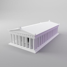 partenone mini versione semplice architettura edificio punto di riferimento struttura acropoli regalo la decorazione negozio souvenir monumenti grecia 3d print model - Mito3D