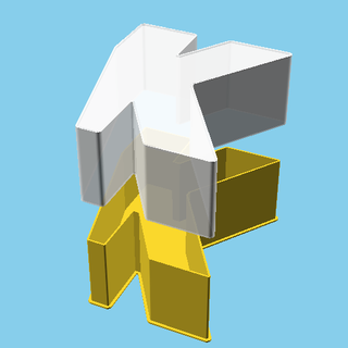 parziale k lettera nidible scatola v1 3d print model - Mito3D