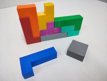 Teile passen Spiel Alzheimer kognitiv Stimulation Farben Formen stapelbar 3d print model - Mito3D