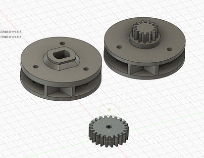 parts gears coffee machine 3d print model - Mito3D