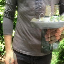 parti şişe tepsisi ev plaka barbekü yardım suare açık gıda cips 3d print model - Mito3D
