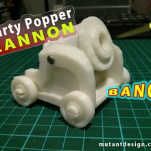 party popper cannone gioco 3d print model - Mito3D