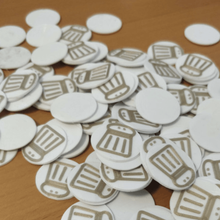 pass salt 2018 tokens art coins badges token shaker openscad inkscape coin bicolor 3d print model - Mito3D