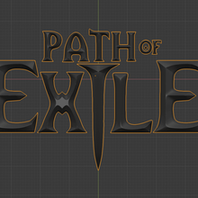 path exile letters gadget video games poe necromancers op neat 3d print model - Mito3D