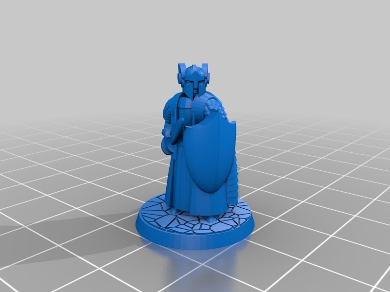 pathfinder d&d dnd paladin cleric inquisitor dredd fighter alt pose 3d printing 3D print model - Mito3D