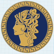 patricien 3 art décor décoration murale patricienne de profil rome romain femme visage 3d print model - Mito3D