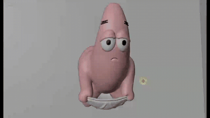 patricio caricare arte spongebob cartone animato escritorio divertente passato ricordi memi rosa regalo 3d print model - Mito3D