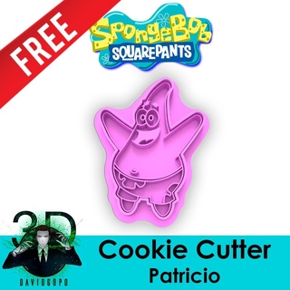 patricio cookie cutter spongebob squarepants Various nickelodeon cartoon e-sports spongebobcake art 3dcookiecutters food customcutters davidgopo3d 3d print model - Mito3D