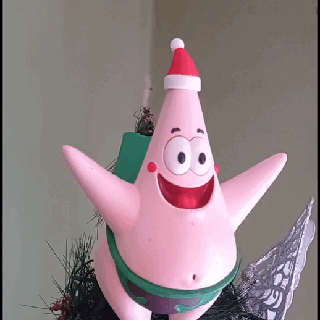 Patricio Navidad estrella árbol Bob Esponja Beto esponja kito3d 3d print model - Mito3D
