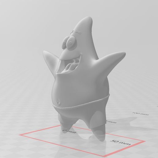 Patricio figura esponja Beto base 3D print model - Mito3D