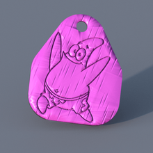 patrick keychain spongebob pink idealab keychains 3d print model - Mito3D