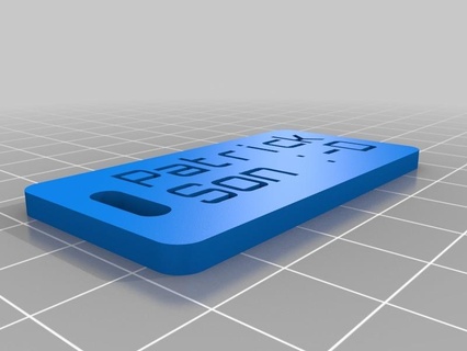 Patricio hijo equipaje etiqueta personalizado organización 3d print model - Mito3D