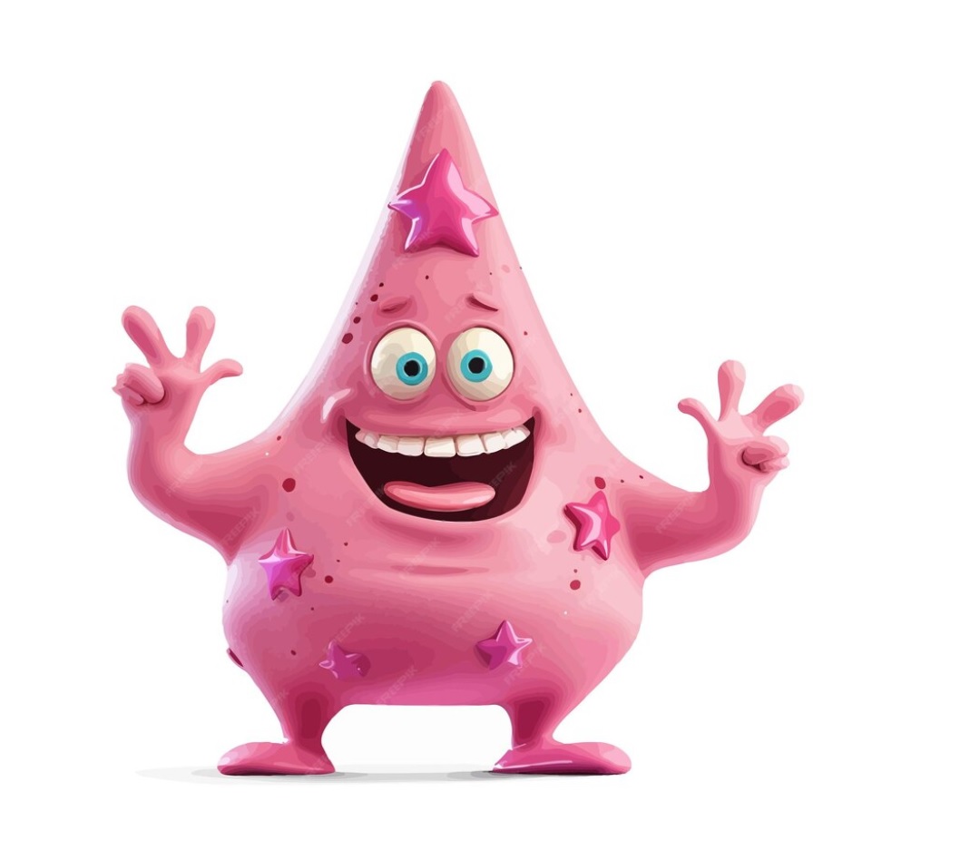 patrick star patricio of bob esponja art 3dmodel spongebob cartoon character stl fun collectible figurine fanart print design sculpture toy animation creative model comics kids unique 3D print model - Mito3D