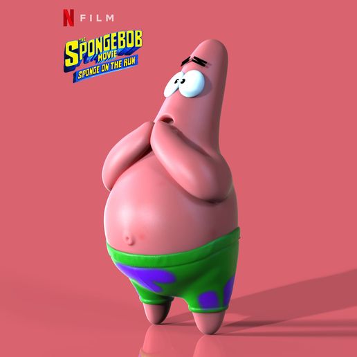 Patricio stl Arte Bob Esponja dibujos animados niños estatua coleccionables 3d impresión imprimible Sla impresora pla 3D print model - Mito3D