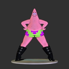 patrik star boots art sculpture toy spongebob rock roll great patricio estrella zbrush 3d print model - Mito3D