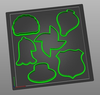 patriotic holiday cookie cutters cutter 3d print model - Mito3D