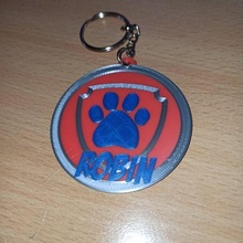patrol jewelry paw keychain key ring dog 3d print model - Mito3D