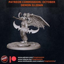 patrono comissão Outubro demônio Illidan base 3d print model - Mito3D
