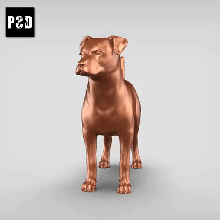 patterdale terrier v1 art dog animal toy pet figurines 3d print model - Mito3D