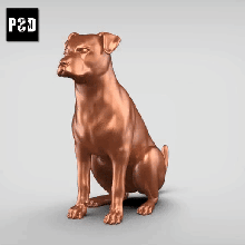 patterdale terrier v2 art dog animal toy pet figurines 3d print model - Mito3D