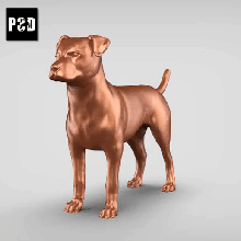 patterdale terrier v3 art dog animal toy pet figurines 3d print model - Mito3D