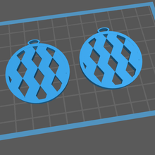 pattern earrings 1 gift 3d print model - Mito3D