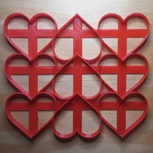 pattern hearts cookie cutter - pattern heart - cutter cutter cutting cookie cutter patron pattern heart hearts 3d print model - Mito3D