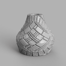 pattern vase home pot brick stone medieval deco flower motif 3d print model - Mito3D