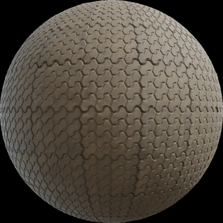 patterned concrete pavers texture 3d print model - Mito3D