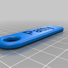 patty personalized key chain fashion customized accessories 3d print model - Mito3D
