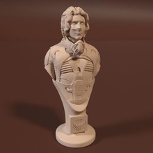 Paul atréides art portrait dune ventilateur homme bande dessinée buste sculpture collectionneur article 3d print model - Mito3D