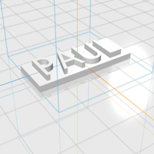 paul letters name male 3d gift 3d print model - Mito3D