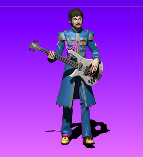 Paulo McCartney Beatles sgt pimenta música banda figura 3d print model - Mito3D