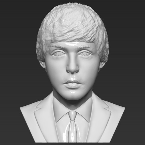 paul mccartney buste de l'impression 3d ready stl, obj marley dylan bob freddy mercury elvis presley la chanteuse musicien ringo starr john lennon beatles célébrité 3D print model - Mito3D