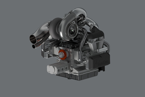 pauter vw flat four turbo drag car drag racing chassis vw bug beetle engine turbo  3d print model - Mito3D