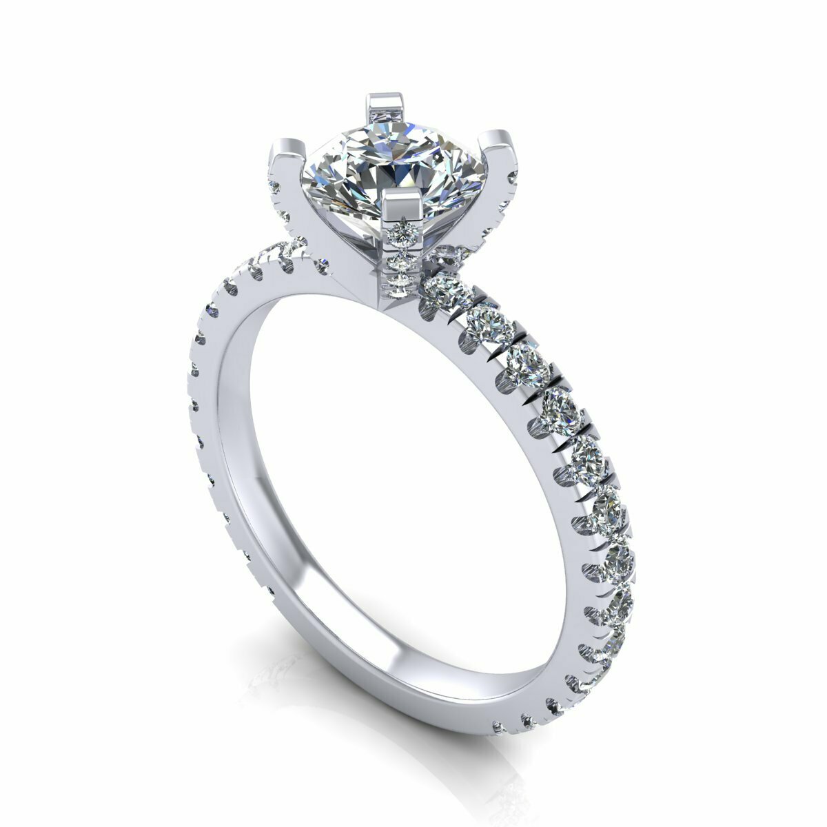 pav engagement wedding ring v5 bracelet solitaire jewelry diamond monk budha gold silver cad printable 3d pendant earring bangle baby 3D print model - Mito3D