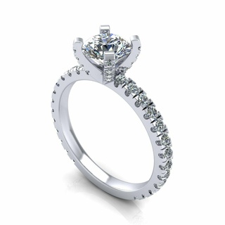 FIG noivado Casamento anel v5 pulseira solitário joalheria diamante monge Budha ouro prata cafajeste imprimível 3d pingente brinco bebê 3d print model - Mito3D