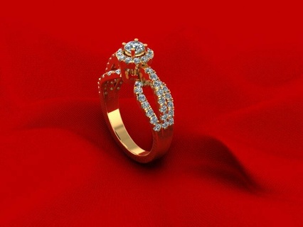 higo solitario diamante r3 pulsera anillo joyería joya monje Budha oro plata compromiso Boda canalla imprimible 3d colgante pendiente arete brazalete bebé 3d print model - Mito3D