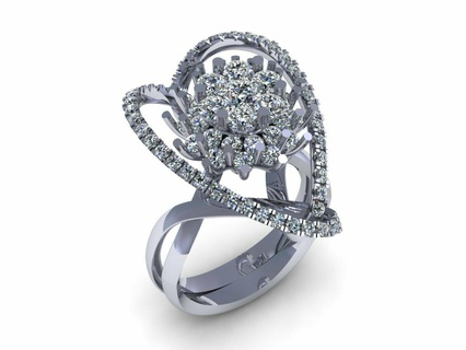 pav twist engagement ring r34 bracelet solitaire jewelry diamond monk budha gold silver wedding cad printable 3d pendant earring bangle baby 3d print model - Mito3D