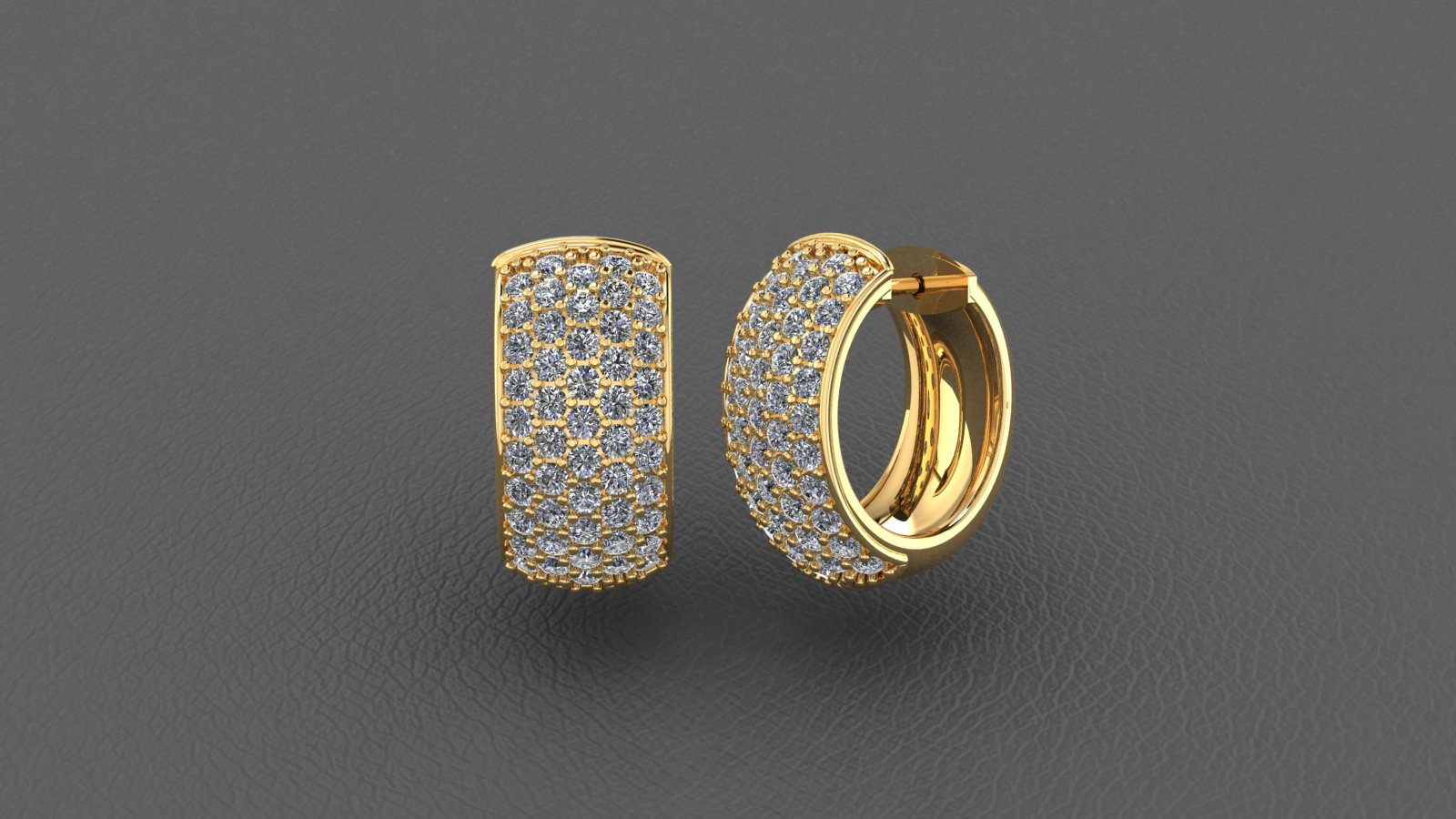 pave aretes earring 3D print model - Mito3D