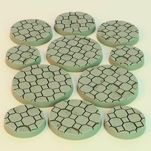 paving bases game miniature base resin rock rough 25 25mm 32 32mm 40 40mm 3d print model - Mito3D