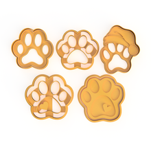 paw cookie cutter set cutters 3d print model - Mito3D