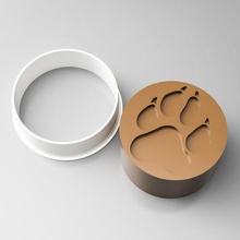 paw cookie cutter stamp home dog panther lion cat cookiecutter christmas bake baking tool 3d print model - Mito3D