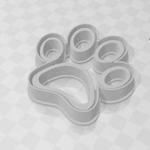 paw footprint - cookie-cutter home Entlein cookie cutter scharf cookies doggy Hund Jh 3d print model - Mito3D
