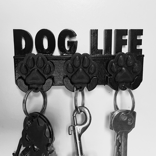 paw key ring wall support Home keyring llavero llaves pared dog decoration 3d print model - Mito3D