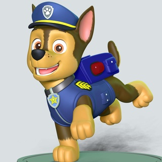 pata patrulha correr polícia Admirador arte cão cachorro animal 3dprint 3dprinting manga figura anime estátua desenho animado quadrinho Design personagem 3d print model - Mito3D