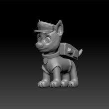paw patrol - chase marshall dog figure 3d print model - Mito3D