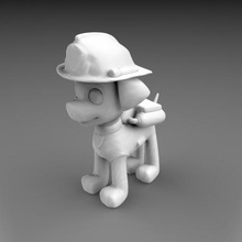paw patrol - marshall divers figure chien 3d print model - Mito3D