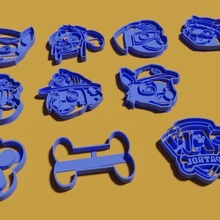 patte patrouille caritas biscuit coupeurs biscuits coupeur gamins chien Jeu Masse 3d print model - Mito3D