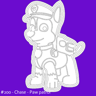 paw patrol chase - cookie cutter stl file cartoon character 3d print model - Mito3D